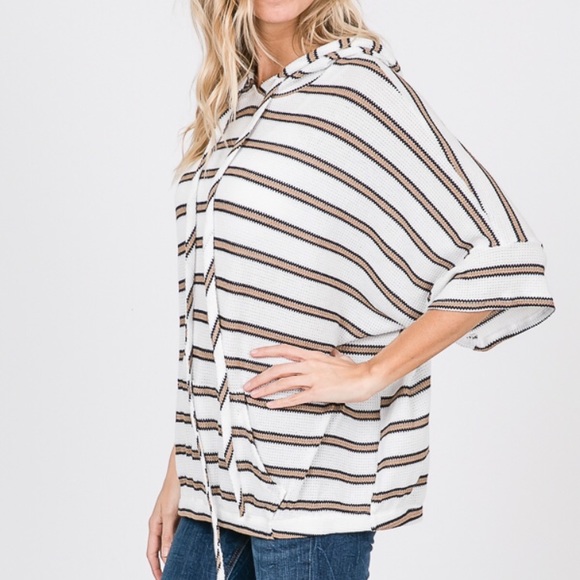 ⚠️LAST 1 - SIZE MED⚠️Hopely Striped Hoodie - Picture 7 of 7